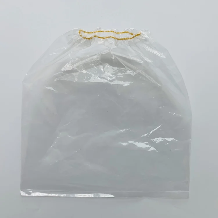 
clear transparent PE plastic bag with elastic 