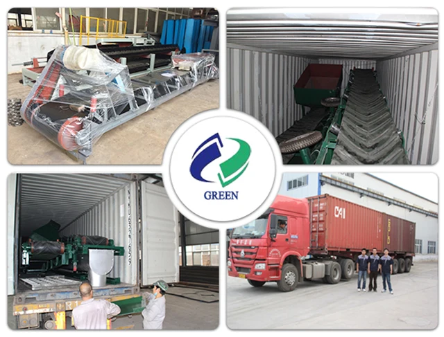 Inclined concrete belt conveyor