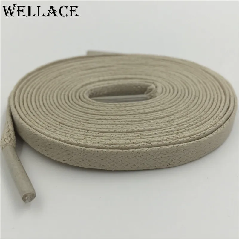 

Weiou manufactory Waxed flat shoelaces with Cotton Fabric support customized, Any colors supported,support pantone color