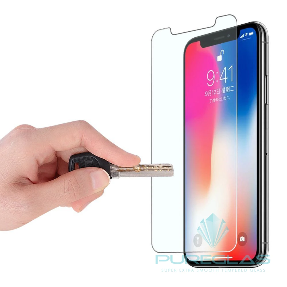 

Free Sample !!! china high transparent 9h hardness tempered glass 2.5D Full Cover screen protector for iPhone X, Black