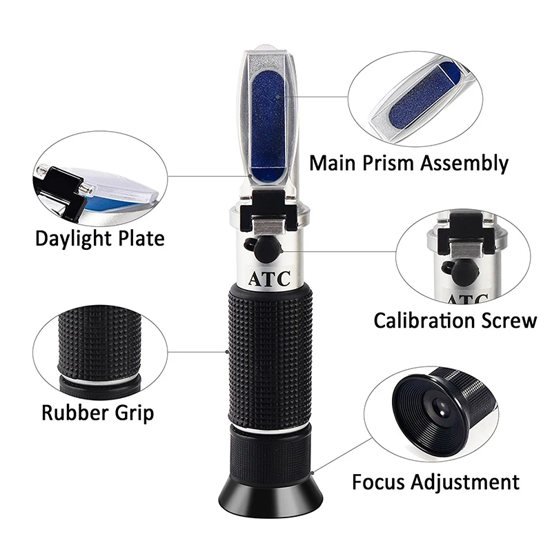 New product Brix 0-90% refractometer fruit juice cutting oil sugar jam juice brix test high accuracy Handheld Refractometer