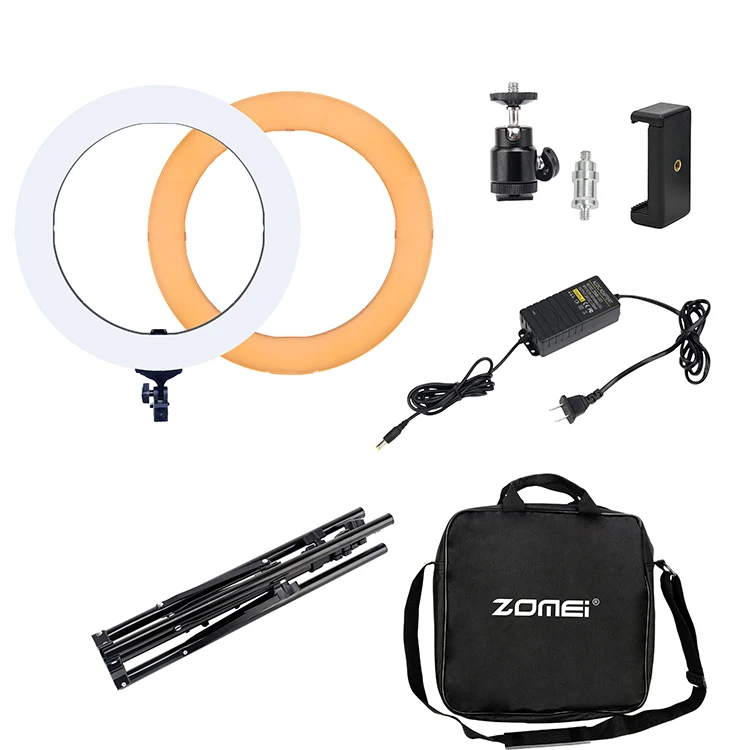 

18 inch Camera Photo Studio Phone Video 58W 224PCS LED Ring Light 5500K Photography Dimmable Ring Lamp