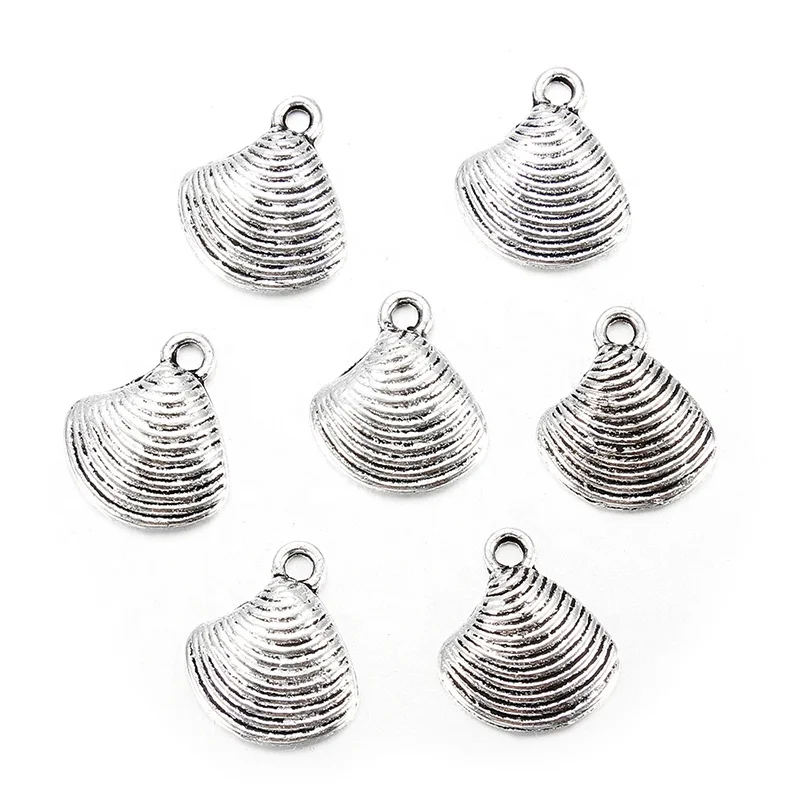 

Shell Charms Antique Silver Color Sea Shell Pendant Charms Shell Charms For Jewelry Making Diy Craft 15x13mm