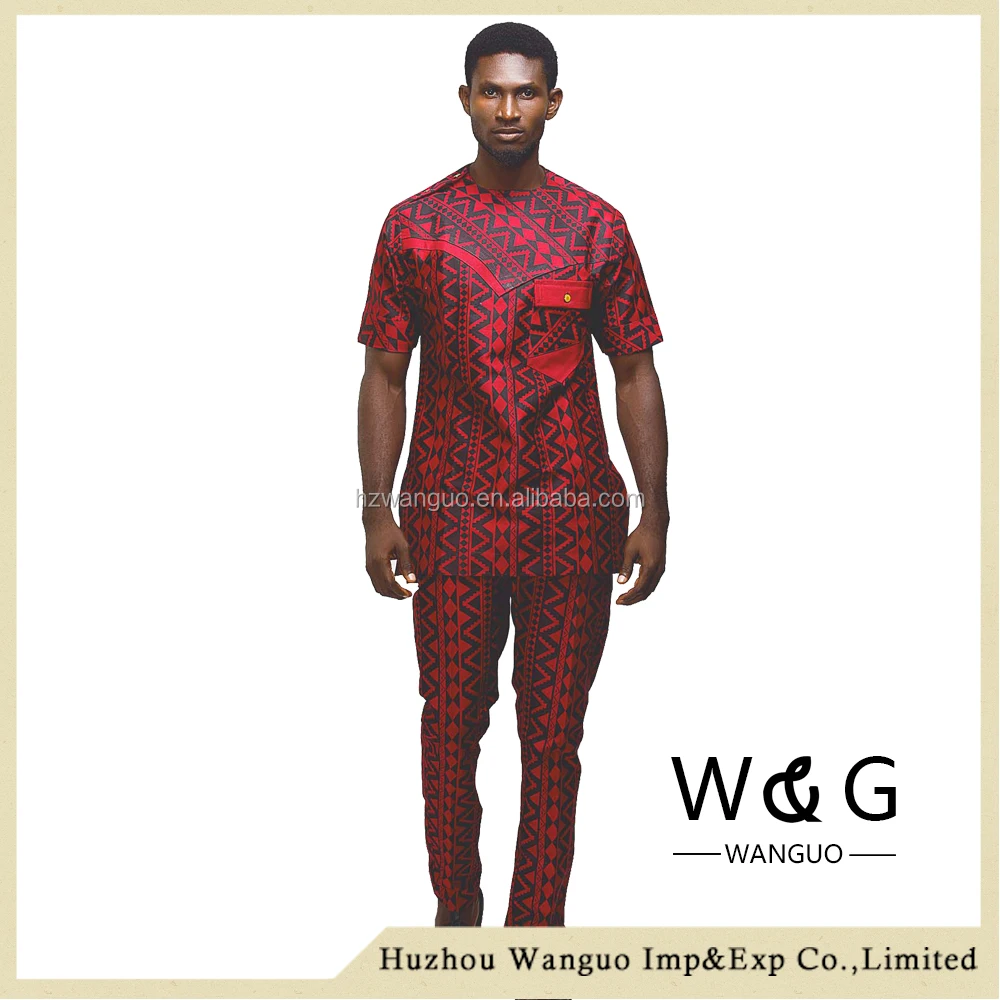 

African Men Clothing Shirts Set, Colorful african men clothing shirts set