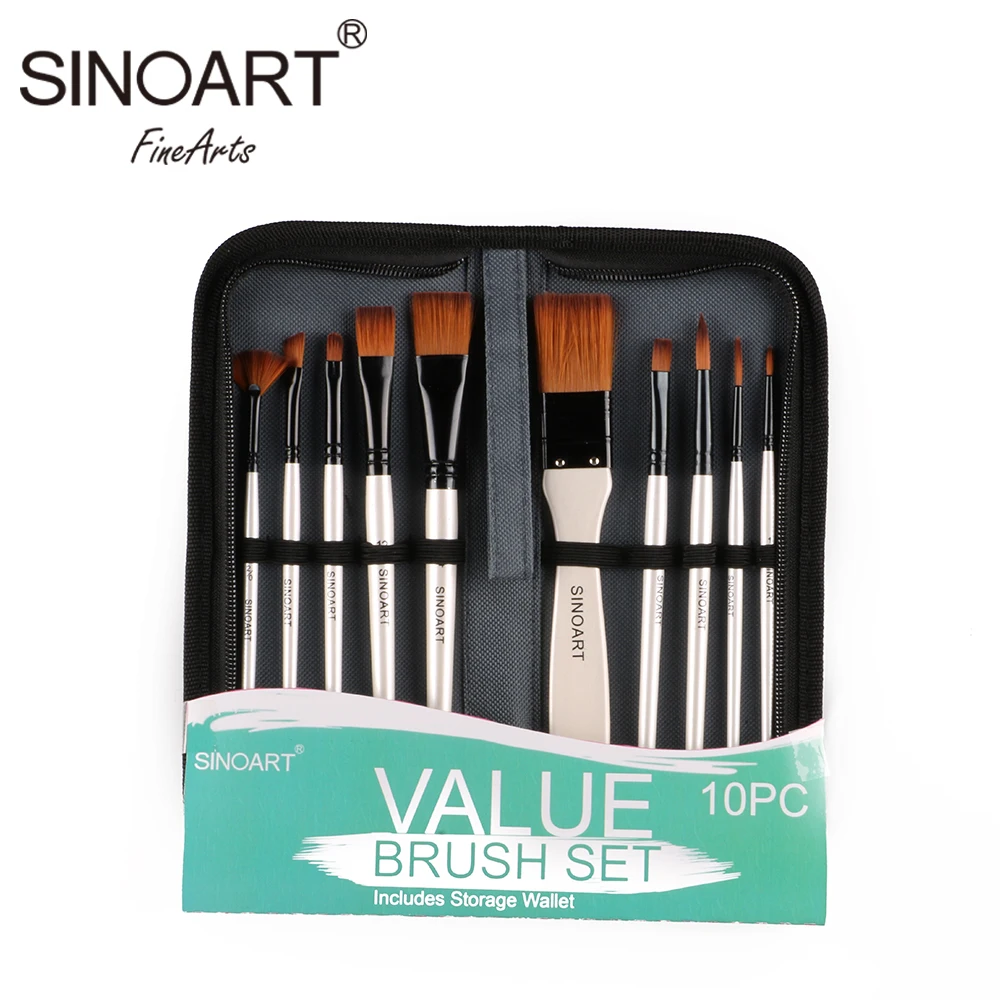 
Professional High Quality White Watercolor Artist Nylon Synthetic Paint Brush Set  (60787308798)