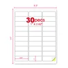 Hot Sale 100 Sheets/Bag Self Adhesive Sheets Laser Printer Labels A4 Paper Sticker 30 Labels/sheet