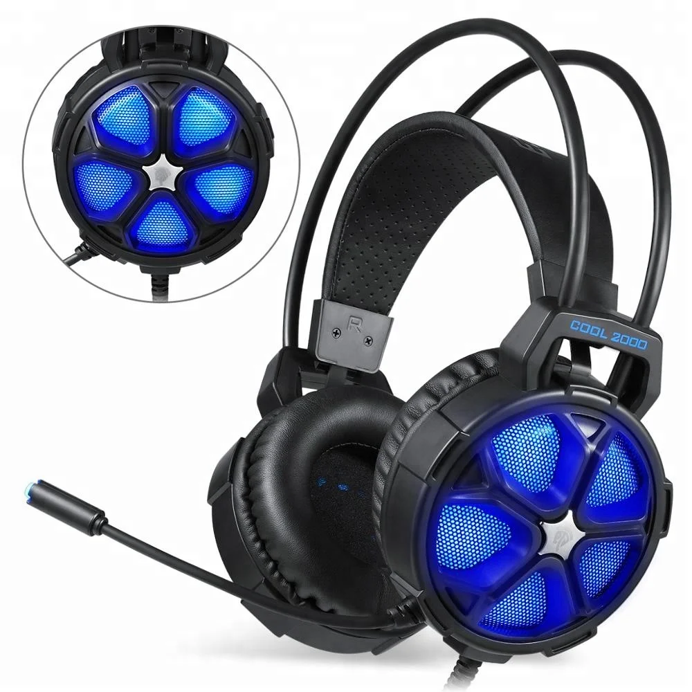 2018 New product  Noise Cancelling COOL 2000 with 3 cool LED gaming headset