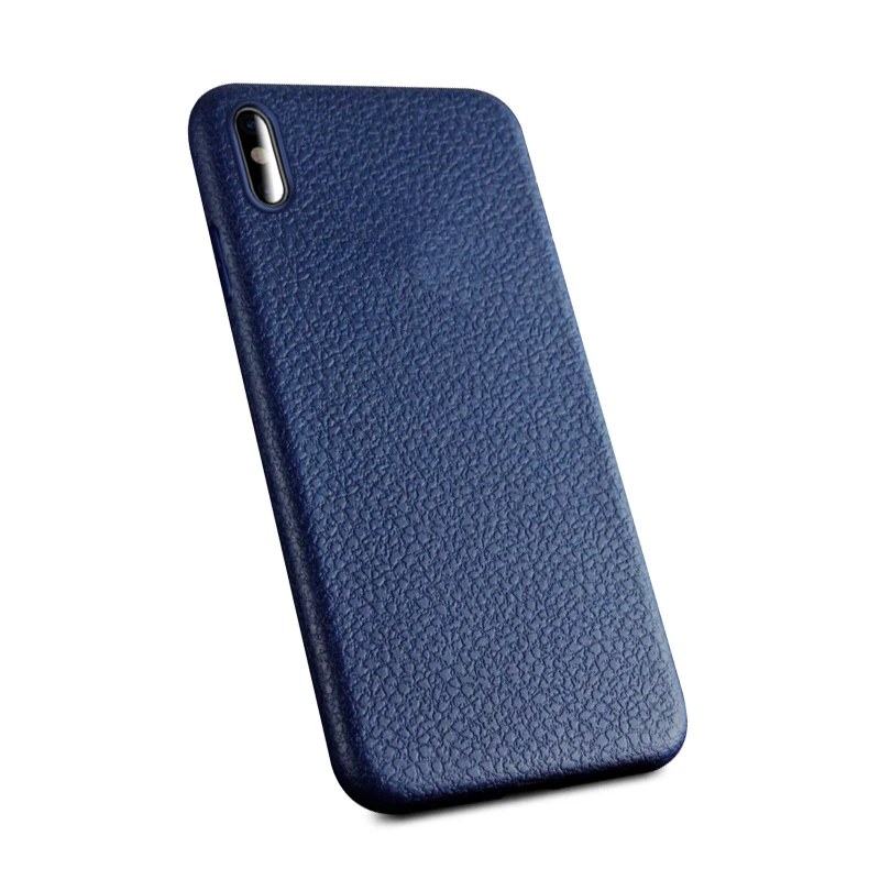 
Soft tpu leather phone case for iPhone X full angle protect 