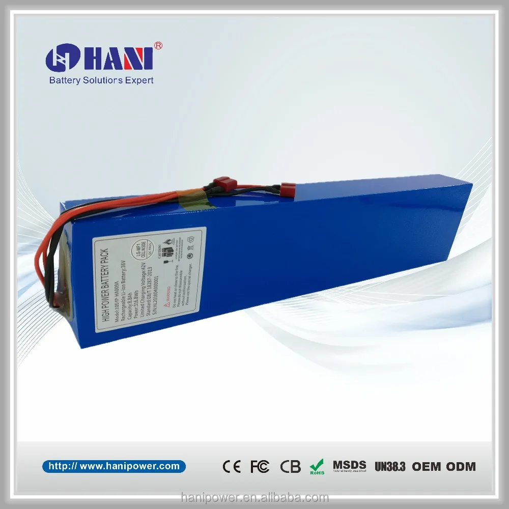 

36V 8.8Ah Li-ion Battery Pack LG 18650 10S4P E-scooter Battery with BMS Electric Scooter Battery 36V 8.8Ah