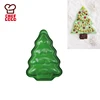 2018 DIY new design non stick carbon steel 3D green Christmas tree shaped cake mold decoration baking pan in Christmas holiday