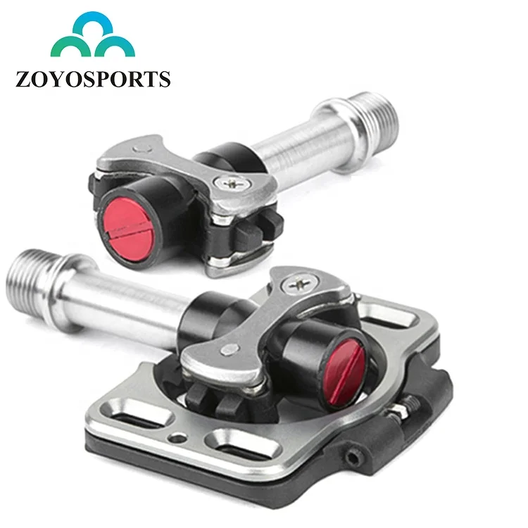 

ZOYOSPORTS Titanium Alloy Axle Road Bicycle Pedals Ultra-light Self Locking Pedal Road Bike Auto Lock For SpeedPlay Pedal, Black,red