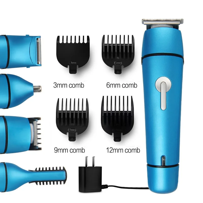 

Free Ship Rechargeable Electric Clippers Set with Nose Hair Trimmer Professional Shaver Epilator Comb