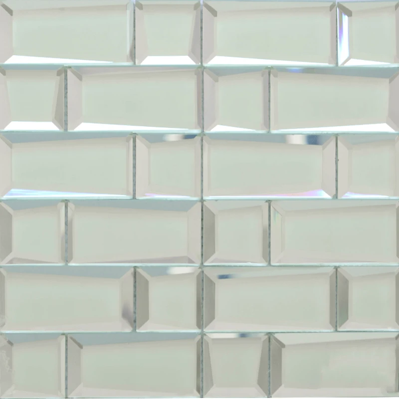 Bangladesh indonesia clear white glass mosaic tile backsplash