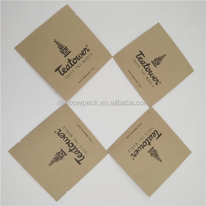 Small Mini Sachet Kraft Paper Pouch With Aluminum Foil For Herbal Loose