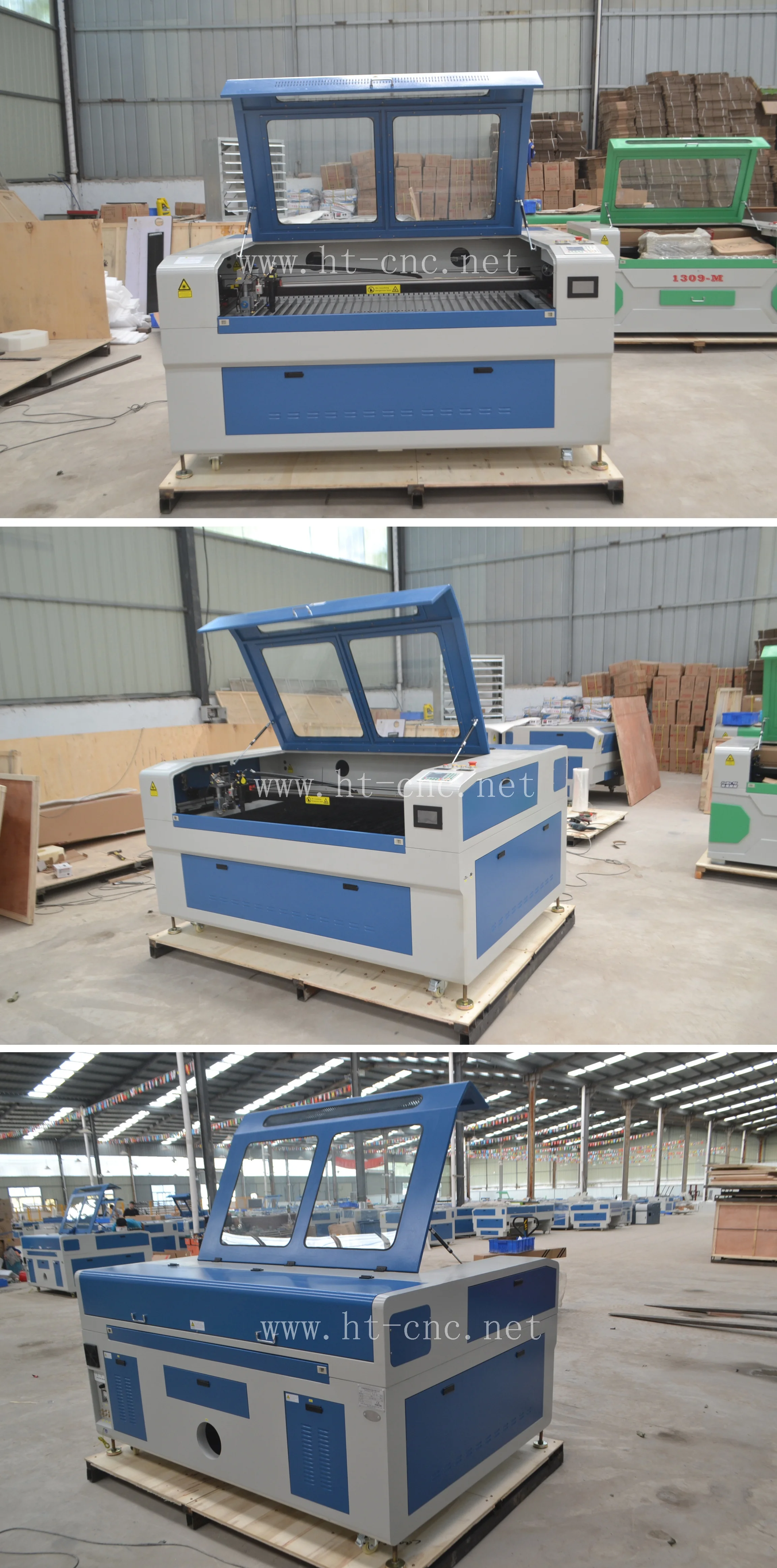 1390 Two Heads 150/180w/280/300w Co2 Laser Metal Sheet Cutting Machine