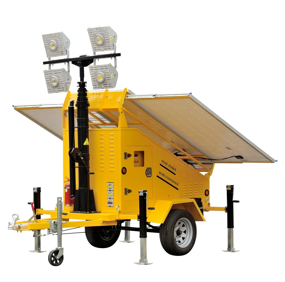 Heijoy Bst 17 Portable Solar Light Tower Mobile Trailer Portable Solar Light Tower Solar Light Tower Solar Power Trailer Buy Portable Solar Light