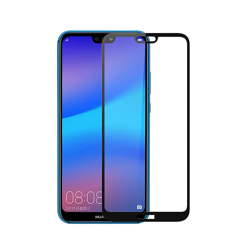 

Free shipping 2.5D Silk Print Full Glue Full Covered Tempered Glass for HUAWEI P20/P20lite/P20pro Screen Protector