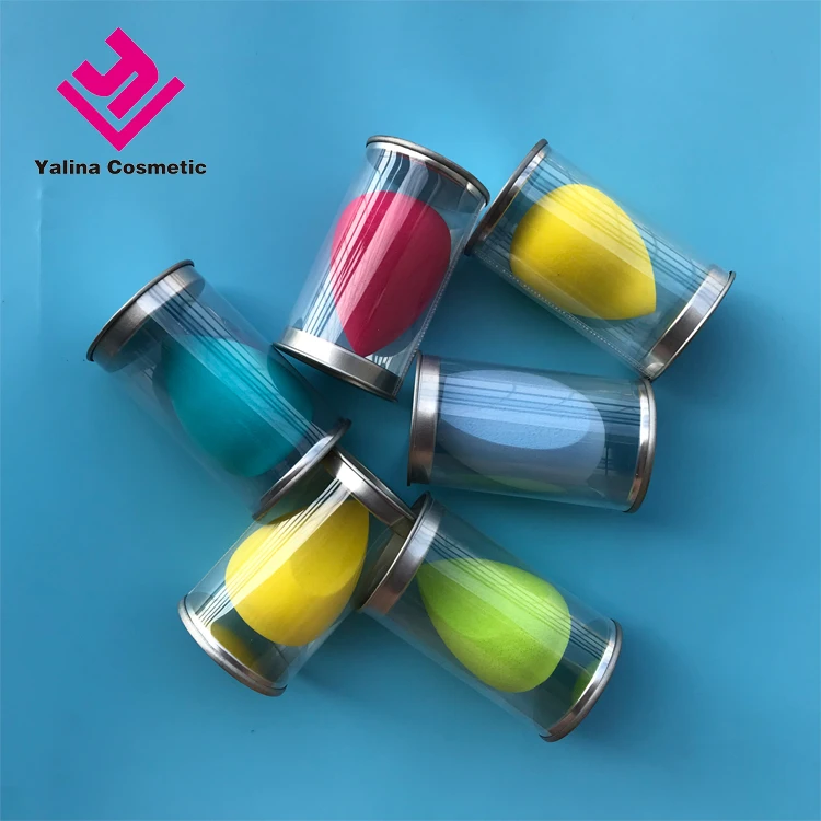 

Custom Private Label Cylinder Box Package beauty sponge blender Makeup Sponge