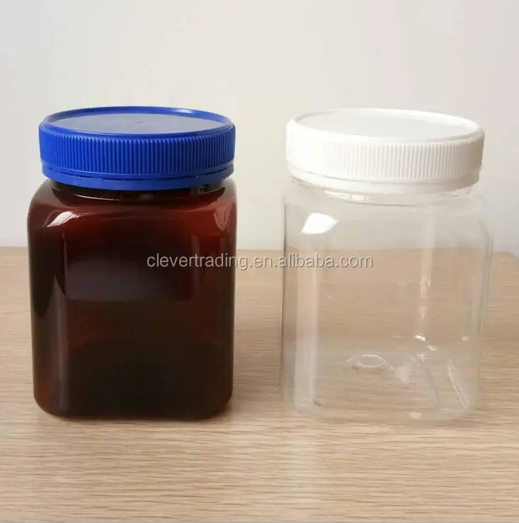 Large Honey Jar 1kg Square Plastic Bottle Large Honey Jar 1kg Square Plastic Bottle