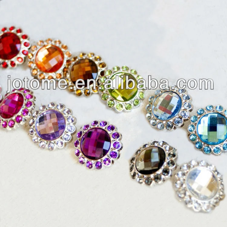 

Mixed color Acrylic rhinestone buttons Sewing Rhinestones for Wedding dress/Bags/Shoes /shank, White,rose,purple,blue,ect.