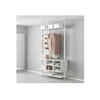 2019 White Clothing Rack with Shelves and Upright Simple Storage Wall Mounted DIsplay Fixture for Living Room or Retail Outlet