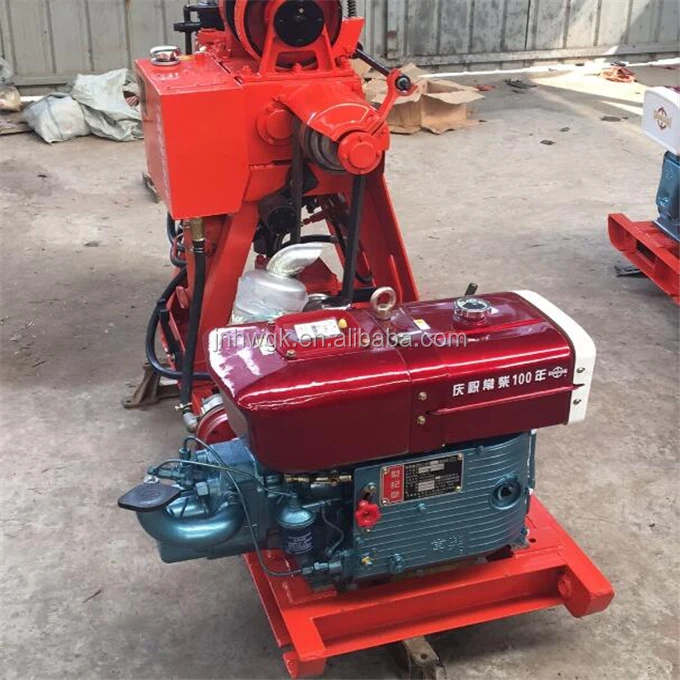 Cheap mini portable rotary water well drilling rig with 100m depth