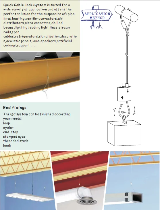 Double Side End Exit Cable Looping Gripper with 15*15*8.5MM Size and 100N Break Load for 0.8-1.0MM Wire Rope