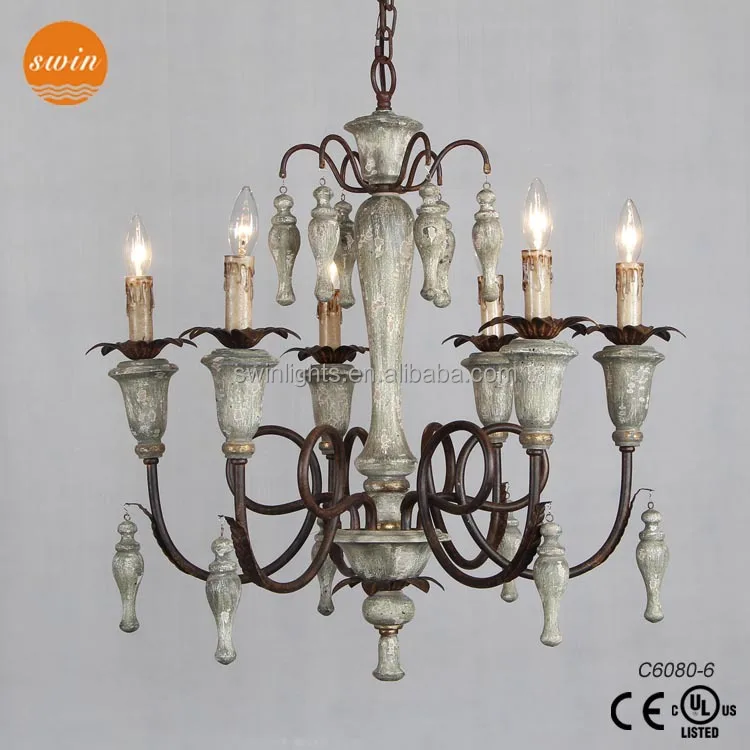 New Design French Country Style Wood Drops Chandelier Decorative 6 Candles Pendant Light In China Lamp Lights New Design French Country Style Wood Drops Chandelier Decorative 6 Candles Pendant Light In China Lamp Lights