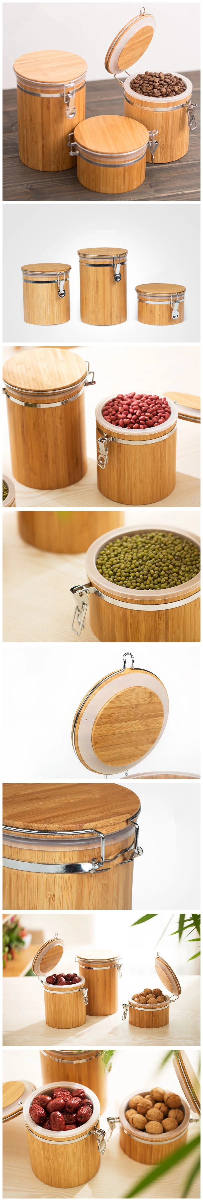 Naturally Bamboo Storage Jars Food Storage Container With Lid Buy
