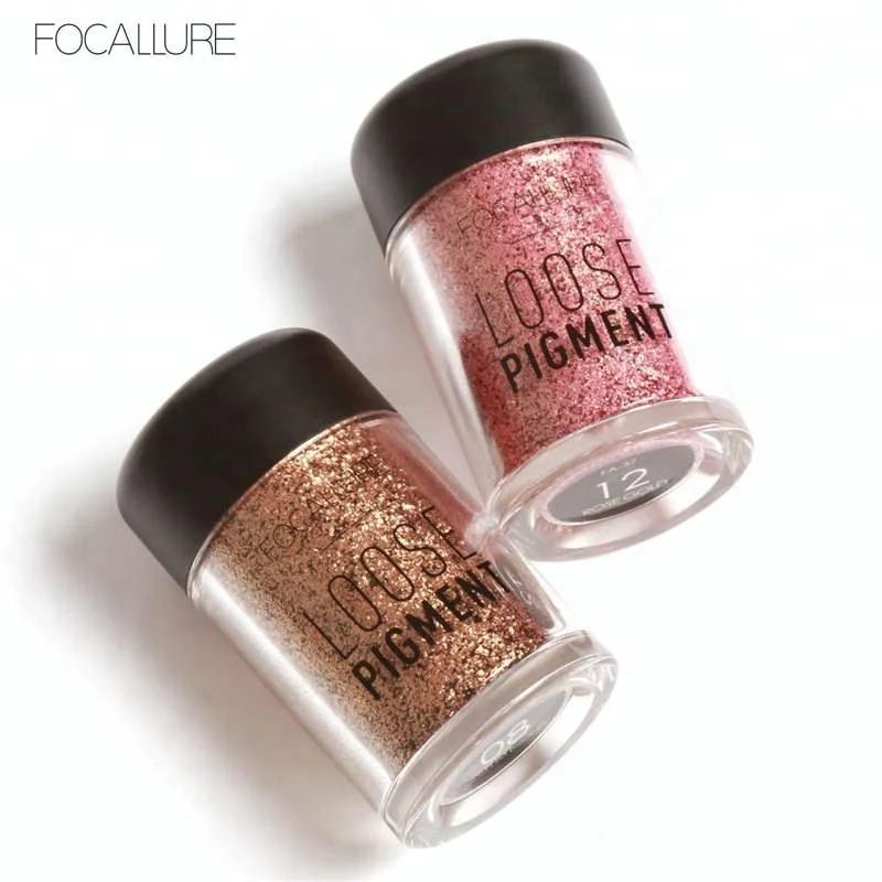 

FOCALLURE 12 Colors Glitter Eye Shadow Cosmetic Makeup Diamond Loose Makeup Eyes Pigment Powder