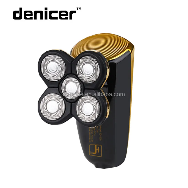

Rechargeable Shaver Machine Electric Razor Waterproof Hair Shaver for Men Head, Gold