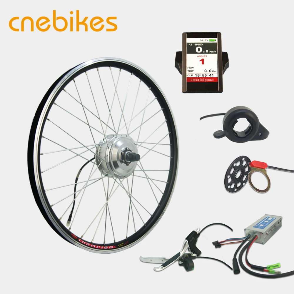 

26" E-bike Conversion Kit Wheel Hub Motor Kit with 850C Color Display, Silver