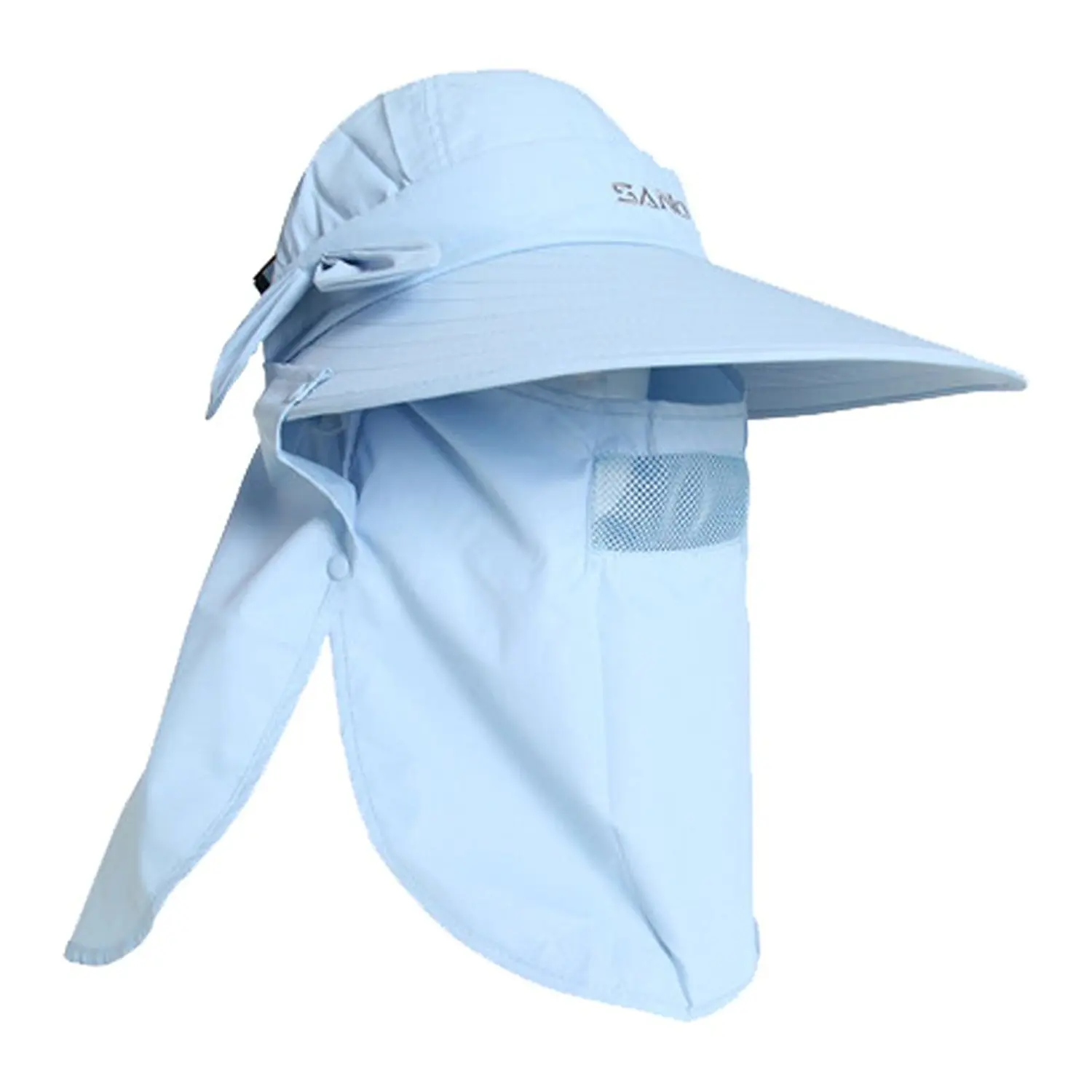 Yimidear Women Girls 360° Comprehensive Protection UV Sun Hat Large Brim Sun Hat Beach Hats Removable Face&Neck Flap Cover Cap Outdoor Visor Cap