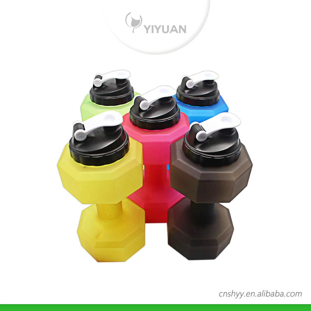 2200ml Large Plastic Dumbbell Shape Sport Shaker Water