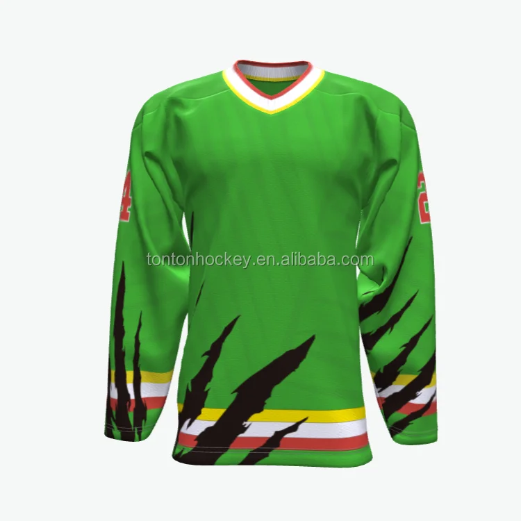 neon green hockey jersey
