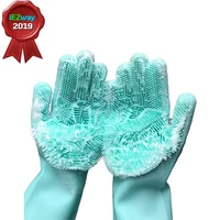 

2019 iEZway Amazon Hot Alibaba Aliexpress Drop Shipping Heat Resistant Magic Silicone Dish Washing Gloves