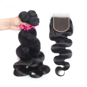 Usexy Hot Hair Products Raw Indian Hair Unprocessed Virgin Cuticle Aligned Hair Bundles With Closure