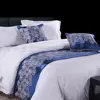 Hotel supplies top 9cm grid white bed sheet ,bedspreads sheet for hotel