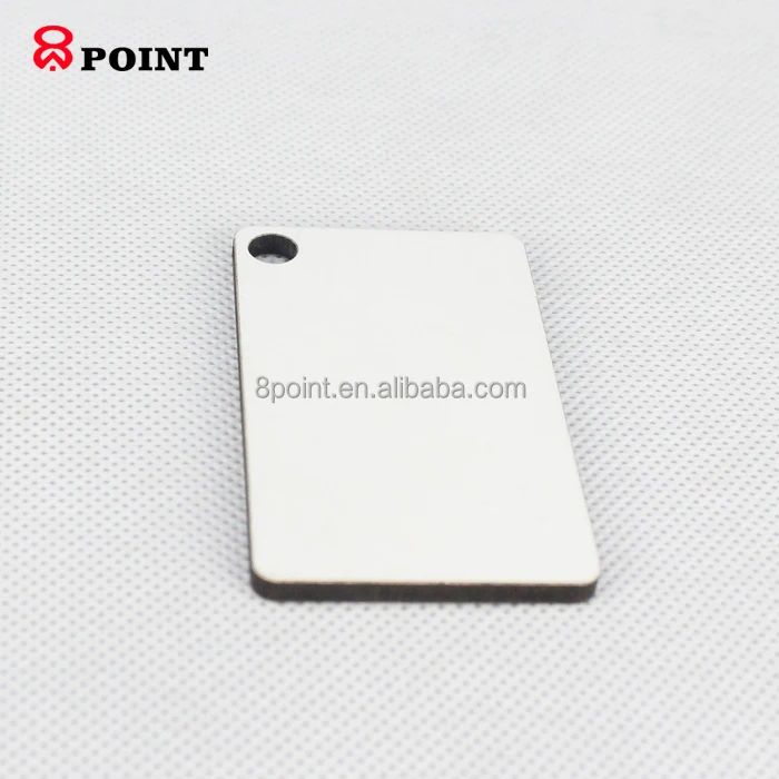 
High Quality Customized Blank Sublimation rectangle Wood MDF Keychain 