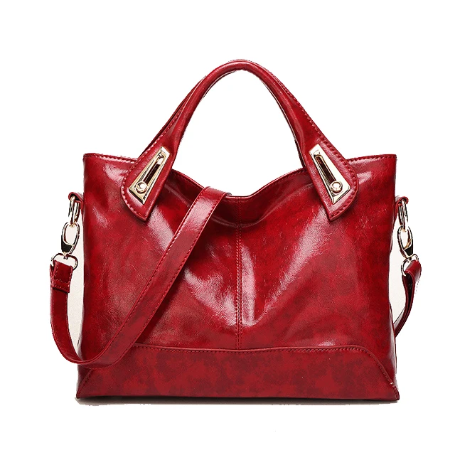 KVQ red black pu leather messenger handbags for ladies