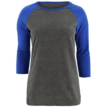 Dri Fit 3/4 Raglan T Shirt Womens Long Sleeve Two Tone Tee Shirt - Buy ...