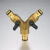 Y type gas range 3-way hose connectors ball valves Gas pipe split switch gas 3-way ball valve Brass Quick Coupling