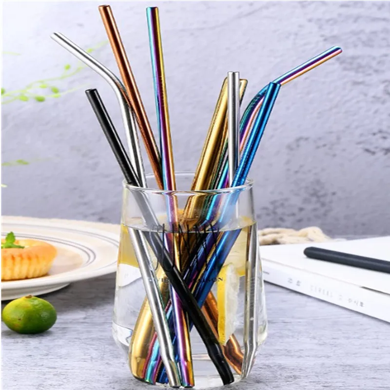 

Wholesale Custom Logo New Heart Shaped Stainless Steel Straws Reusable Metal Drinking Straws with Cleaning Brush, As pictures or customized
