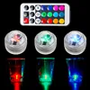Mini 1W 1.5V RGB LED Light Bulb Colorful Round Candle Bulb Underwater Lamp With Remote Control Waterproof IP65 Decor Lighting