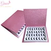 Private Label Luxury Glitter Paper Lashes Book Custom Eyelash Packaging Boxes with 16 Pairs 3D Real Mink Eyelashes Set
