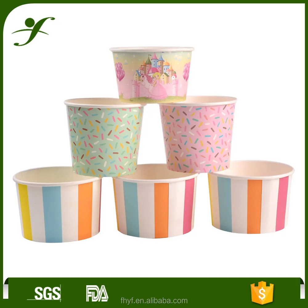 
6 7 8 9 10oz custom design single wall disposable ice cream paper cup 