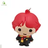Factory Direct Sale passed EN71-3 and 6P Custom 3D Key Chain PVC Rubber red hair Boy Figurine Doll Keychain
