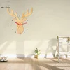 wholesale modern fancy decorative animal wood craft frame deer head shaped wall clock