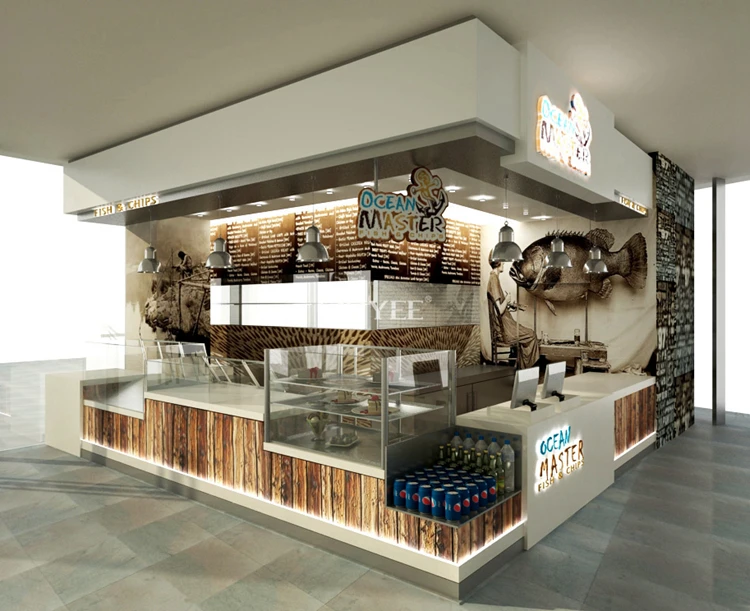 Modern Display Showcases Custom Corn Creative Food Donut Display Kiosk ...