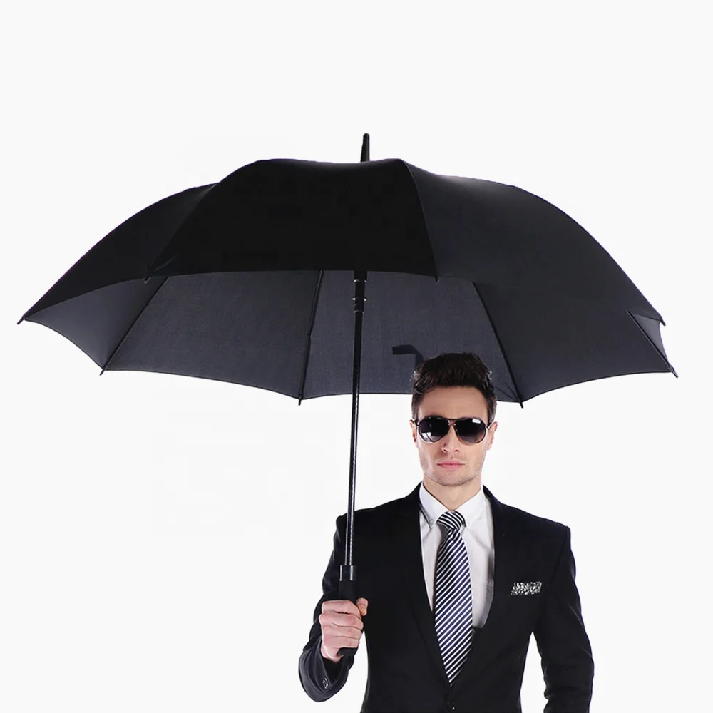 

High Quality Cheaper Oversize Long Shaft Large Double Canopy Windproof Unique Rain Stick Reflective Custom Golf Umbrella
